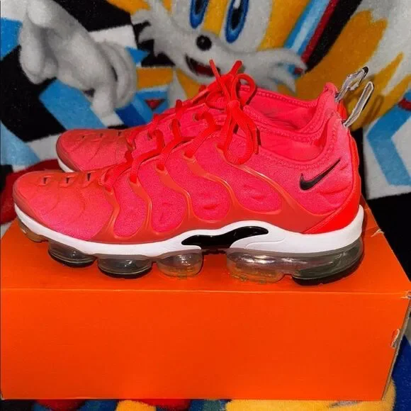 Nike Bright Red VaporMax Plus Shoes