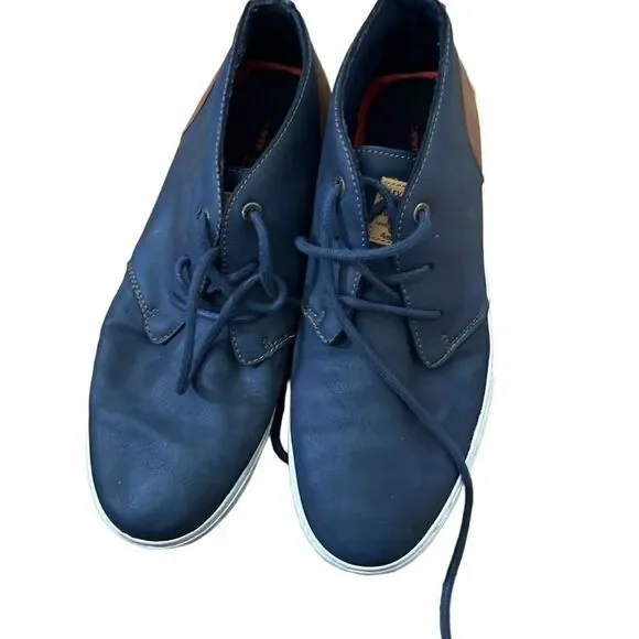 Levis mens blue athletic lace up shoes high top