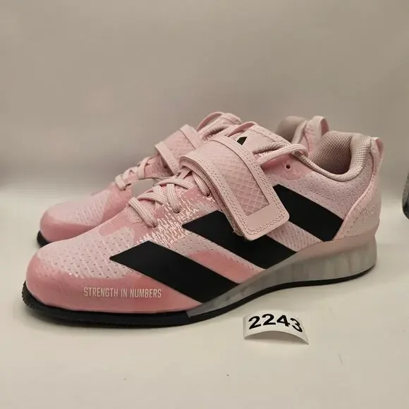ADIDAS MEN'S 8.5 ADIPOWER 3 JP9873 WEIGHTLIFTING SHOES PINK BLACK NWOB