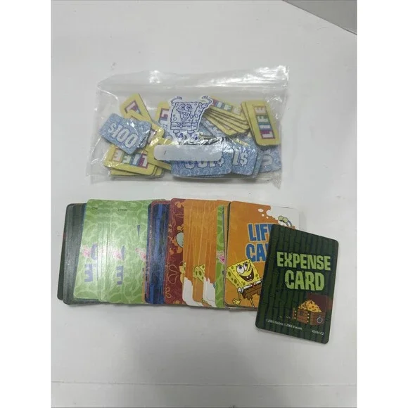 2005 Game of Life SpongeBob SquarePants -Replacements (Expense, Life, Etc Cards)