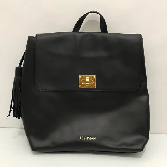 JOY & IMAN Tassel Chic Leather Backpack with RFID
