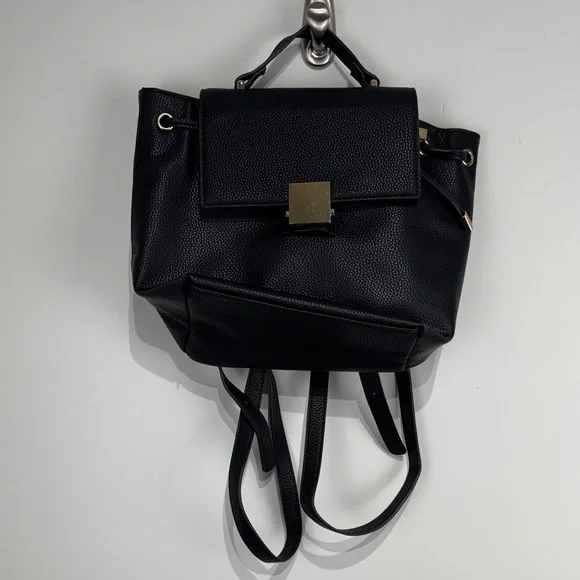 Forever 21 Black Backpack with Gold Accents