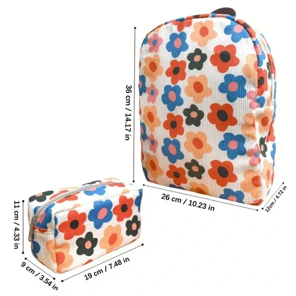 Matching Corduroy Backpack & Pencil Case