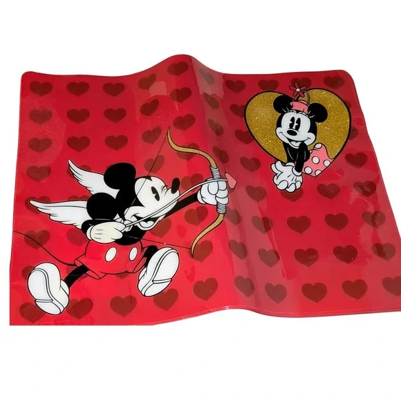 Disney Mickey‎ Minnie Love Placemats Valentine Hearts Cupid Set of 4 13x18 NWT