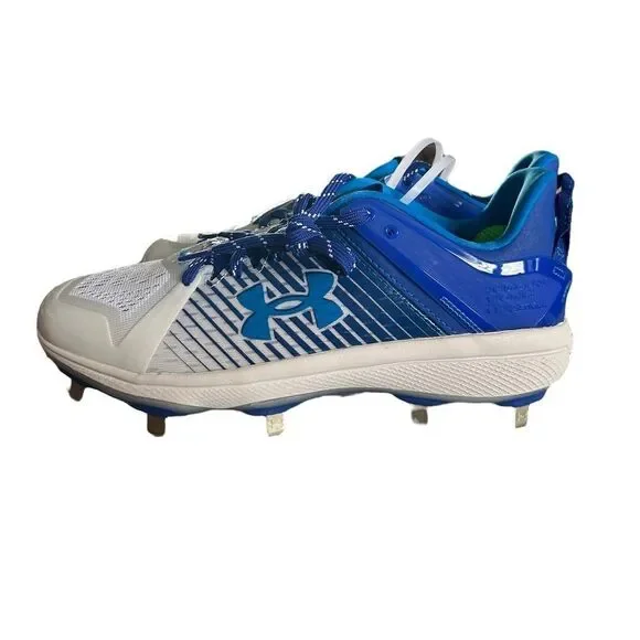 Under Armour Men's Yard Low Turf Baseball‎ Shoe, Royal White & Blue New with tag