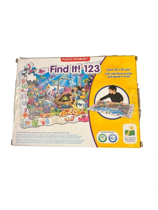 The Learning Journey Find It! 123 Kids Floor Puzzle - Colorful Blue Ocean Theme