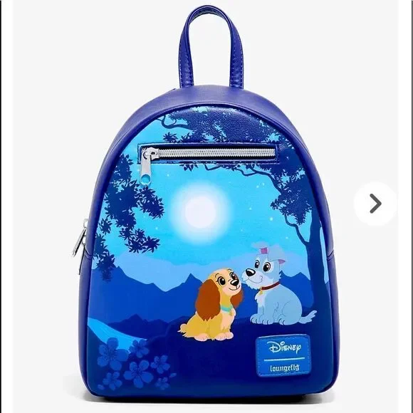 Loungefly Disney Lady and The Tramp Moonlight stroll mini backpack NWT