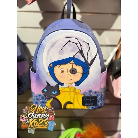 Loungefly Coraline Button Eye Flower Mini Backpack