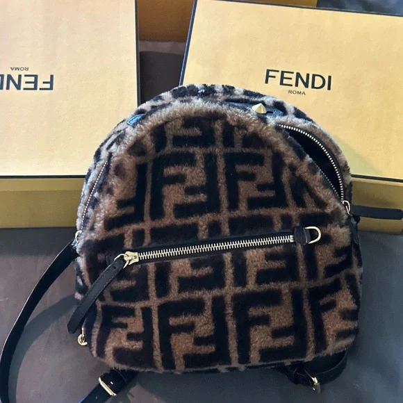 Fuzzy Fur Fendi backpack 100% authentic