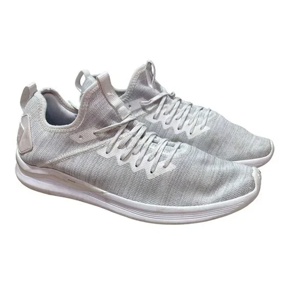 Puma Men's Sneaker Training Shoe Mesh Lace-UP Grey White Size 11