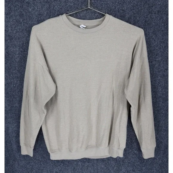 Alo Yoga Long Sleeve Pullover Women XS Relaxed Fit Beige‎ Crew Neck Athleisure