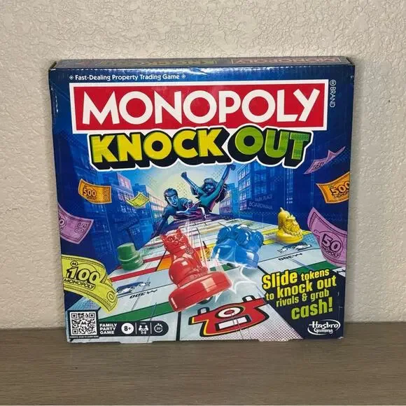 Monopoly Knockout Board Game Hasbro Family‎ Fast-Dealing Property Trading