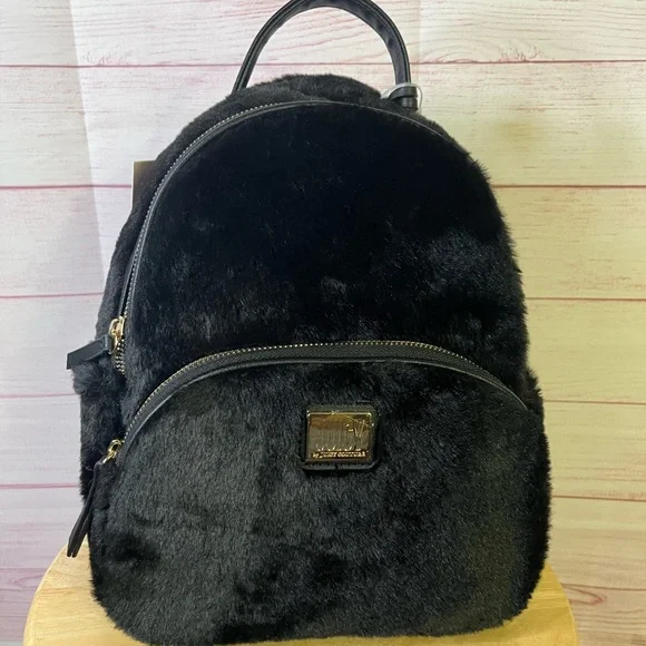 Juicy Couture NWT‎ Faux Fur Black BackPack
