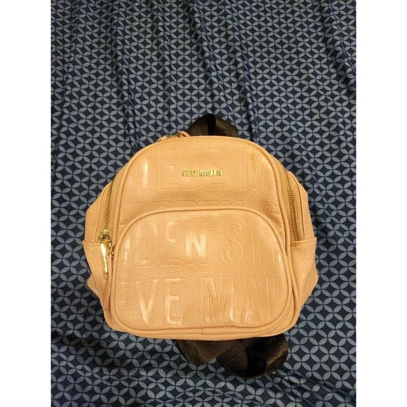STEVE MADDEN mini Pink backpack with pockets&tassel