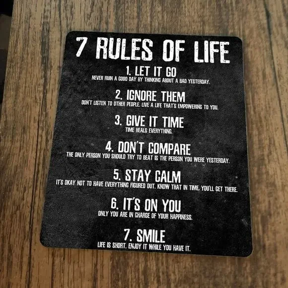 7‎ Rules of Life Mouse Pad