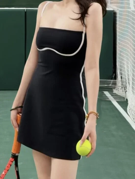 ALO Yoga Black & White Dress💋Summer Weekend Sporty Dress Easy Outfit🎾Brand New