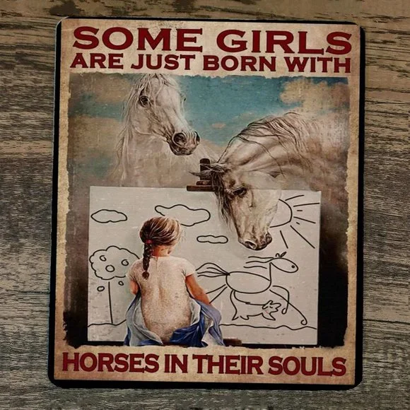 Mouse Pad Some Girls Are Just Born With Horses in‎ Their Souls