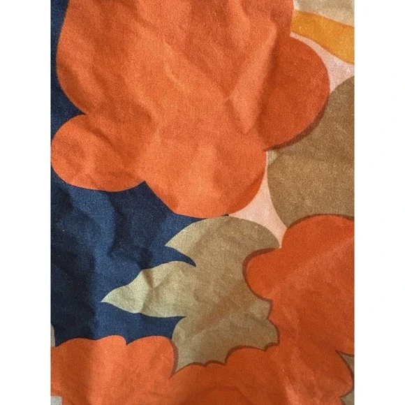 Yellow Orange Crate & Barrel  Esmer Tablecloth 60 x 90‎ cotton bright