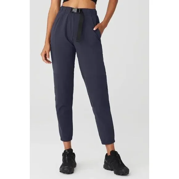 Alo Yoga Talus Tech Breathable Pants Navy Blue Jogger Size Medium