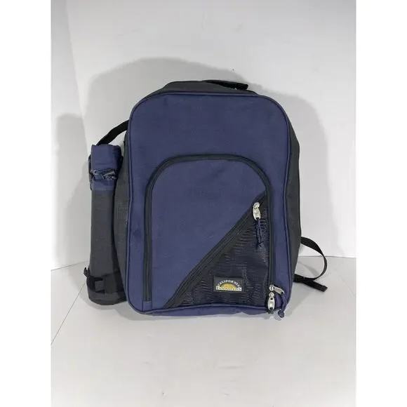 Insulated Picnic Backpack California Innovations Outdoor Camping +Utensils *READ