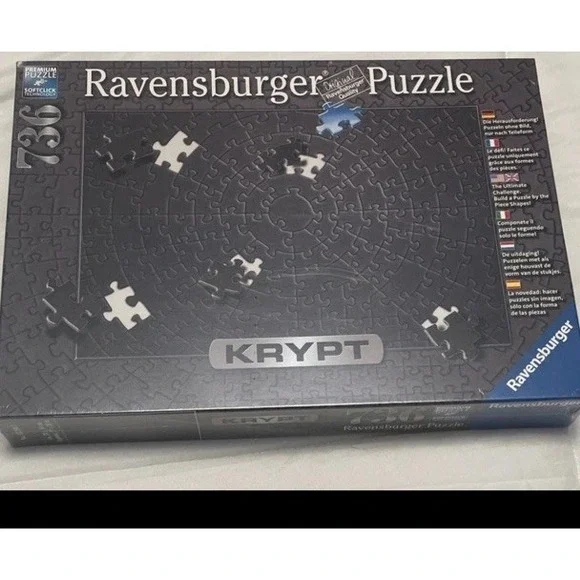 Ravensburger Krypt‎ Black Jigsaw Puzzle Premium Softclick Technology NEW 736 Pcs