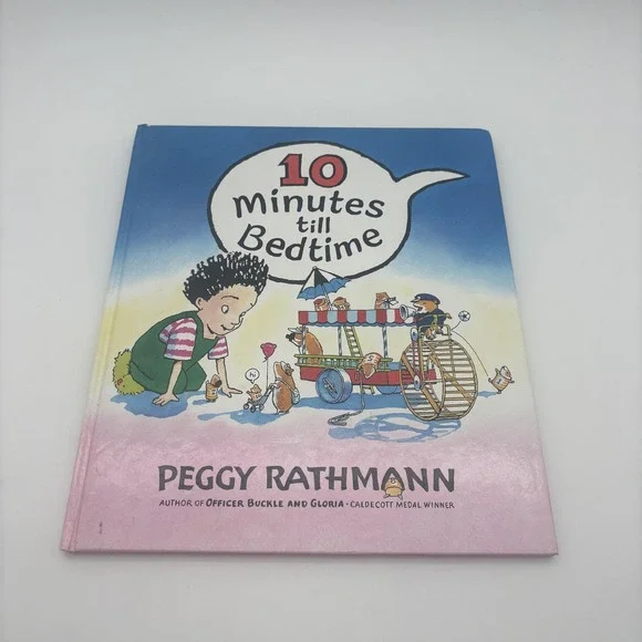 Vintage 10 Minutes Till Bedtime Peggy‎ Rathmann Putnam Blue HC Kids Picture Book
