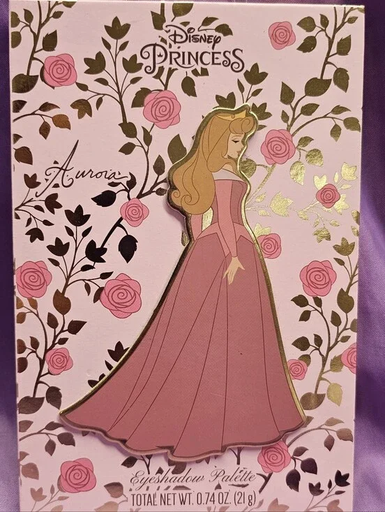 Disney Princess Aurora Pink and Gold Floral Eyeshadow Palette