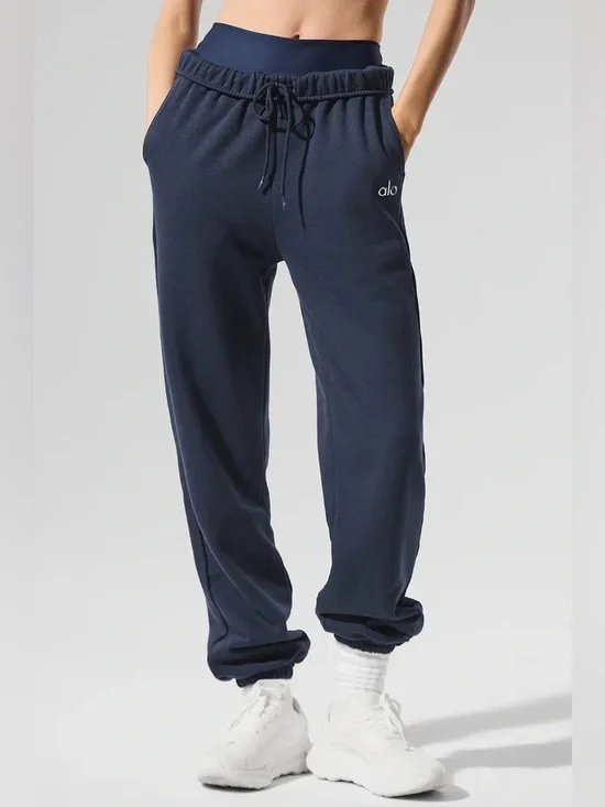 Alo Accolade Fleece Jogger Sweatpant Navy Medium