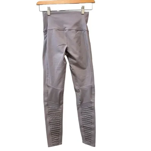 Alo Full‎ Length Light Gray Activewear Workout Leggings Womens Extra Small Yoga