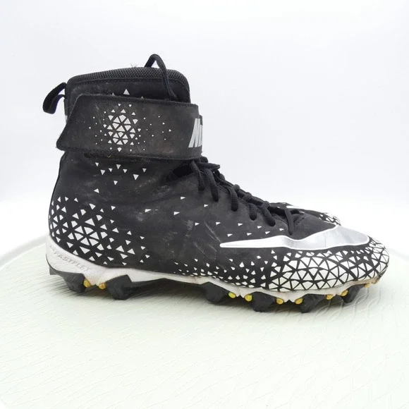 Nike Force Savage Shark 880109-001 Mens 11 Football Cleats Black White Sneakers