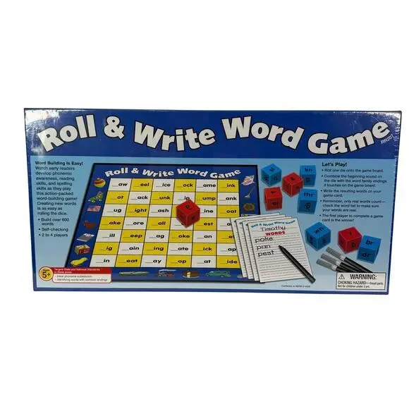 Lakeshore Roll and Write Word Game NEW Early Readers Build 600+ Words 5+‎ SEALED