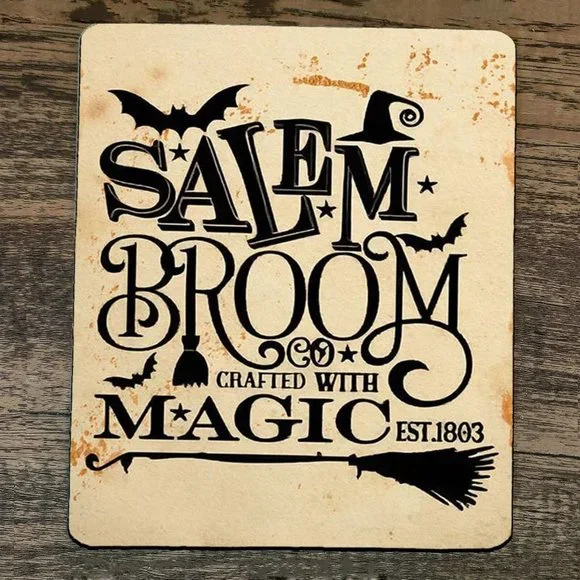 Mouse Pad Salem‎ Broom Magic Witches Halloween