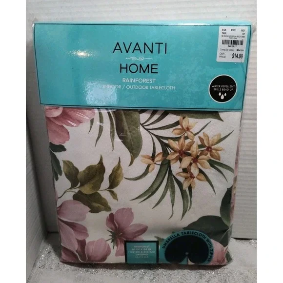 Avanti Home Rainforest Indoor Outdoor Tablecloth 60