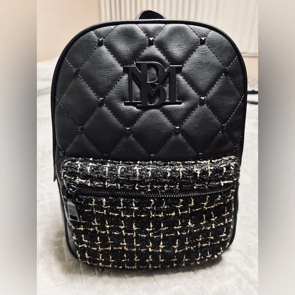 Badgley Mischka Diamond-Quilted Nylon Backpack