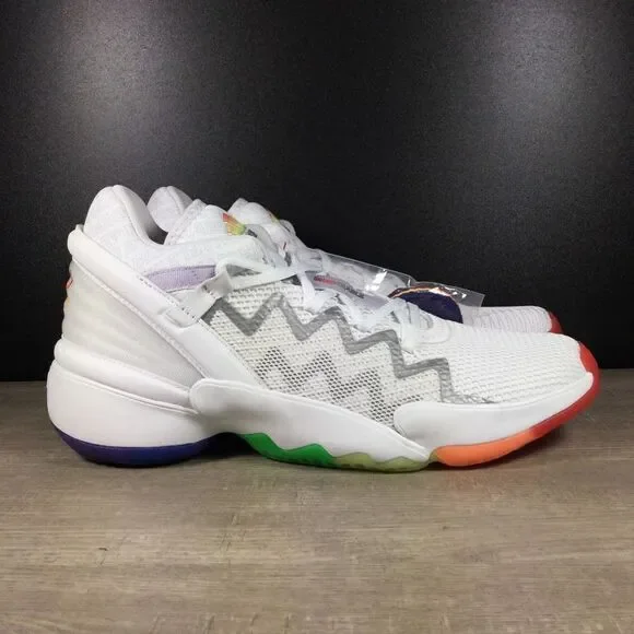 Adidas D.O.N. Issue 2 Indefinable Men's sz 10 White Orange Yellow Blue S29225