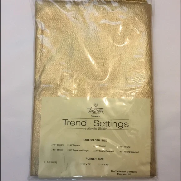 Holiday Gold  60”x 104” Rectangle Tablecloth‎ by Trend Settings