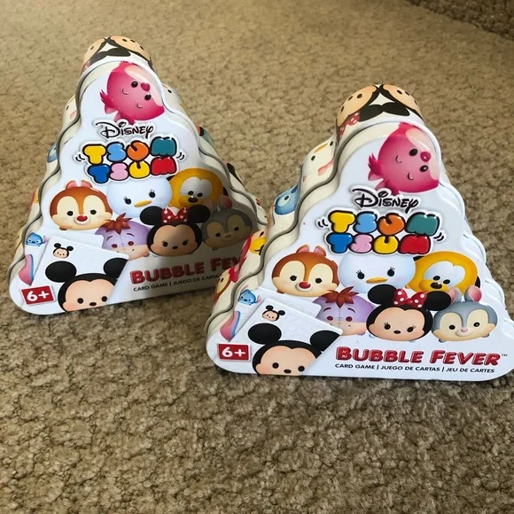 2-pc lot of TSUM TSUM BUBBLE FEVER Card Games NEW