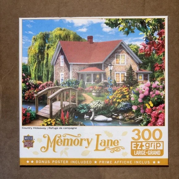 Memory Lane 300Piece EZ-Grip Puzzle Country Hideaway 24