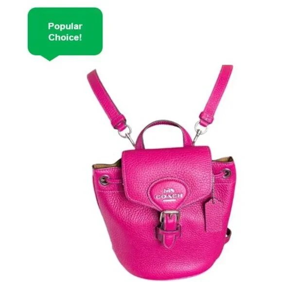 Coach Amelia Backpack Fuchsia Convertible Crossbody with COA NWT