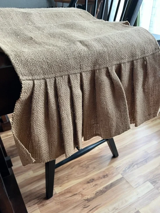 Rustic Burlap Ruffle Table Runner 14x72 Farmhouse Cottage Decor