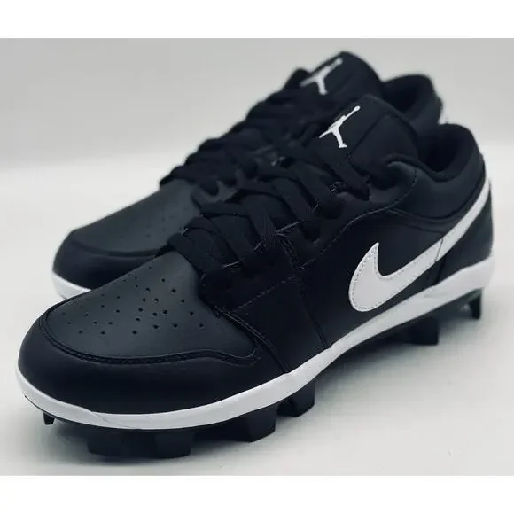 NEW Nike Air Jordan 1 Retro MCS Low Black White Cleats CJ8524-001 Men’s Sz Multi