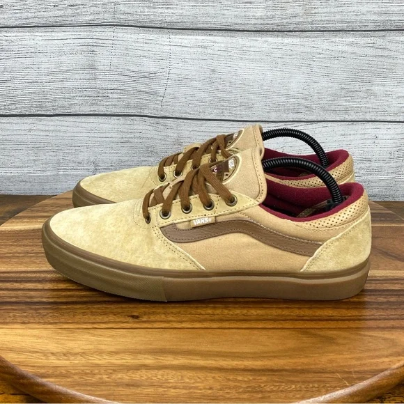 Vans Gilbert Crockett Pro UltraCush Wheat Brown Suede Skate Shoe Men’s Size 9.5
