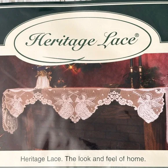 Vintage Heritage Lace Alpine Angels Mantle Scarf 95