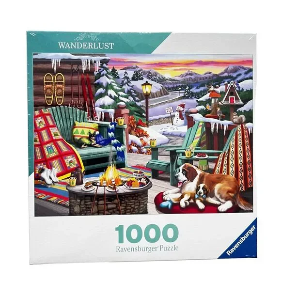 Ravensburger Wanderlust 1000 Piece Jigsaw Puzzle Apres All Day Apres Ski Sealed