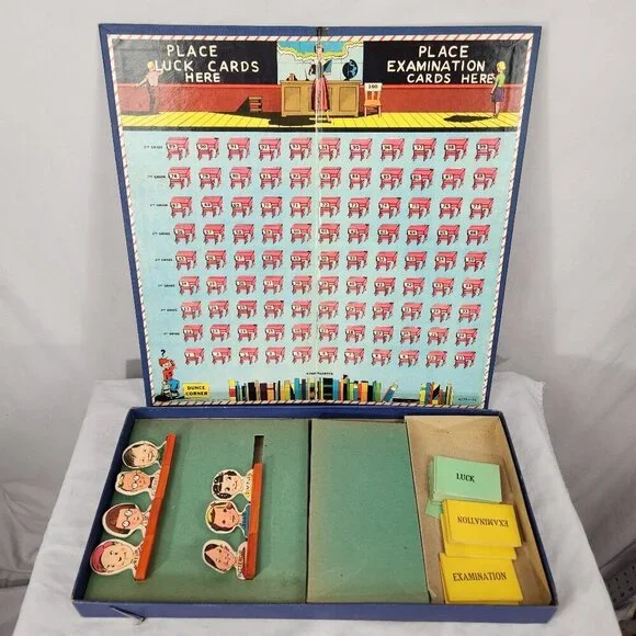 1955 Go To The Head of the Class Vintage Board Game Parts