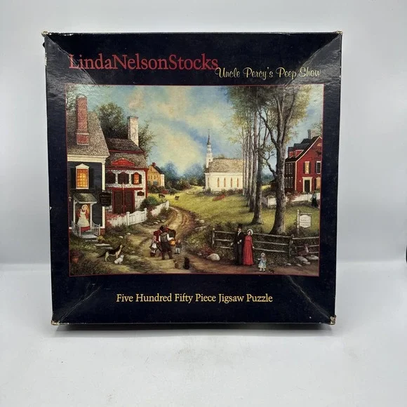 Ceaco Linda Nelson Stocks Uncle Percy's Peep Show 550 Piece Puzzle Complete 1999