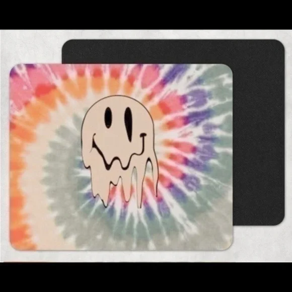 Tie-dye Smiley Mouse Pad