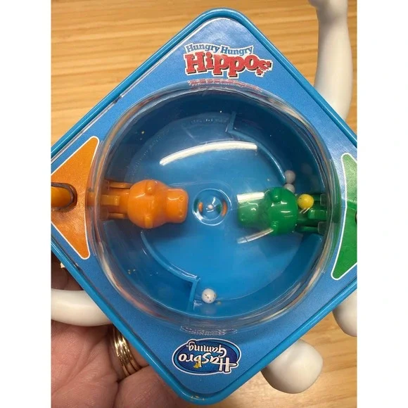 McDonald's Hungry Hungry Hippos Happy Meal Toy Travel Marble Game Tested