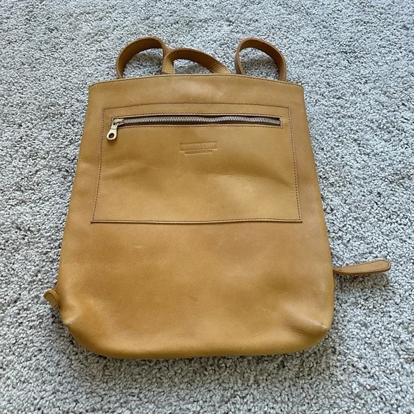 Parker Clay Miramar‎ Leather Women's Backpack Rust Brown