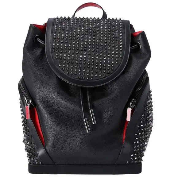 Christian Louboutin Explorafunk Studded Backpack 3175044 Black Red